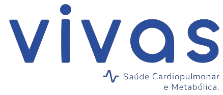 Logo da azul escuro escrito Vivas referente a clinica de fisioterapia vivas cardio pulmonar